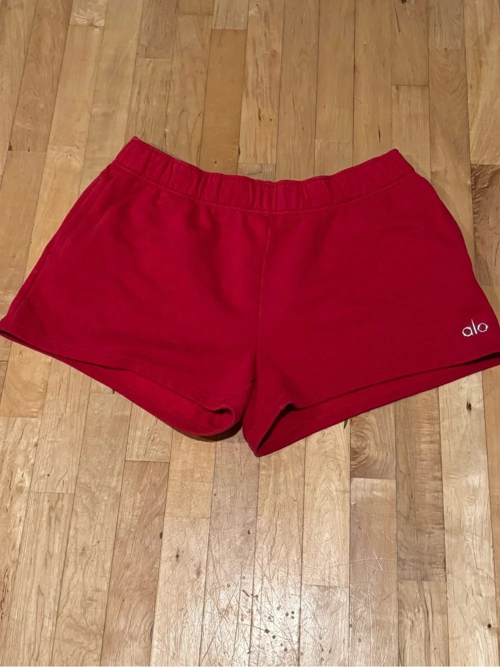 Alo Women's Red Accolade Shorts